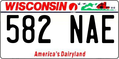 WI license plate 582NAE