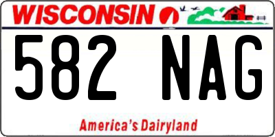 WI license plate 582NAG