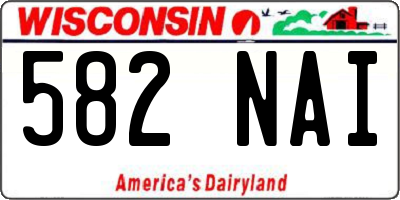 WI license plate 582NAI