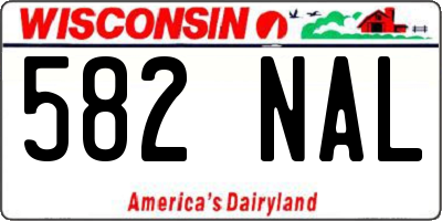 WI license plate 582NAL