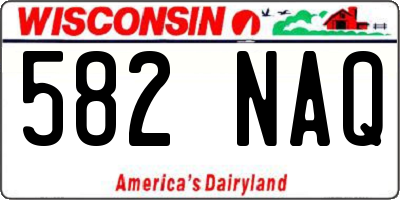 WI license plate 582NAQ