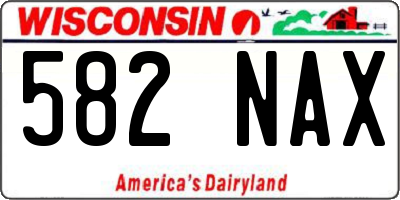 WI license plate 582NAX