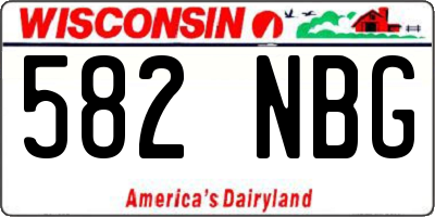 WI license plate 582NBG