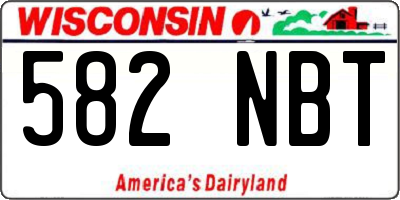 WI license plate 582NBT