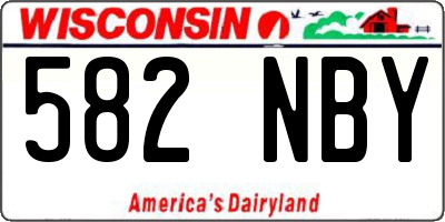 WI license plate 582NBY