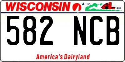 WI license plate 582NCB