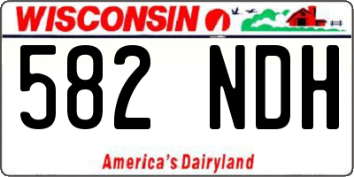 WI license plate 582NDH