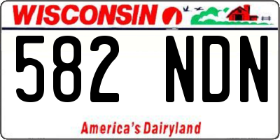 WI license plate 582NDN