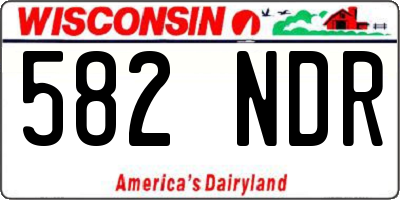 WI license plate 582NDR