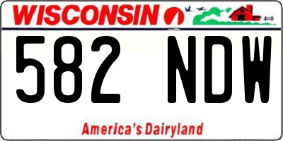 WI license plate 582NDW