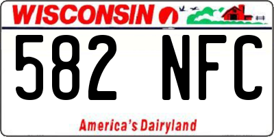 WI license plate 582NFC