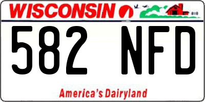 WI license plate 582NFD