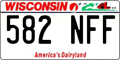 WI license plate 582NFF