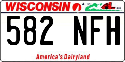 WI license plate 582NFH