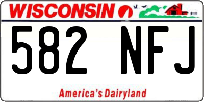 WI license plate 582NFJ