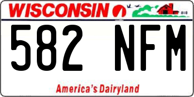 WI license plate 582NFM