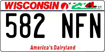 WI license plate 582NFN