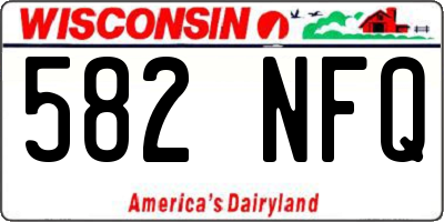 WI license plate 582NFQ