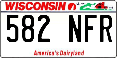 WI license plate 582NFR