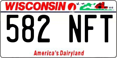 WI license plate 582NFT