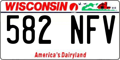 WI license plate 582NFV