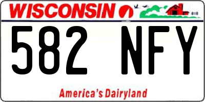 WI license plate 582NFY