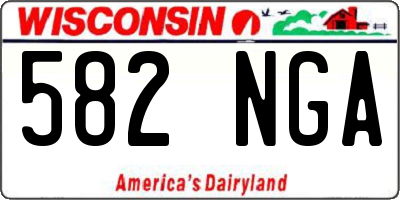 WI license plate 582NGA