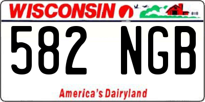 WI license plate 582NGB