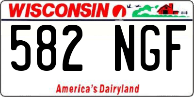 WI license plate 582NGF