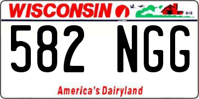 WI license plate 582NGG