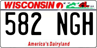 WI license plate 582NGH