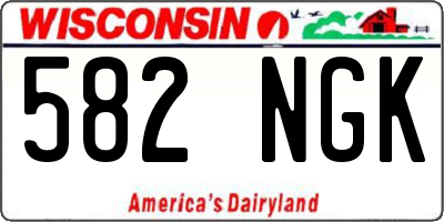 WI license plate 582NGK