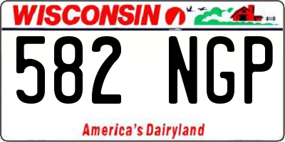 WI license plate 582NGP