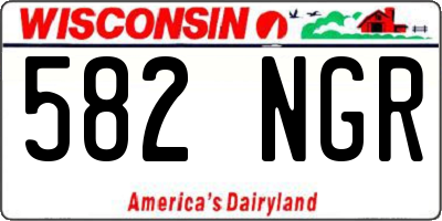 WI license plate 582NGR