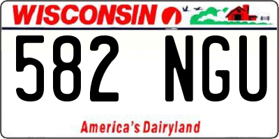 WI license plate 582NGU