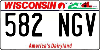 WI license plate 582NGV