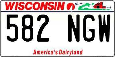 WI license plate 582NGW