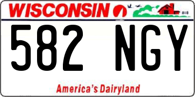 WI license plate 582NGY