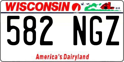 WI license plate 582NGZ