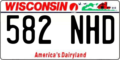 WI license plate 582NHD