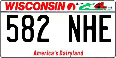 WI license plate 582NHE