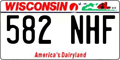 WI license plate 582NHF
