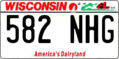 WI license plate 582NHG