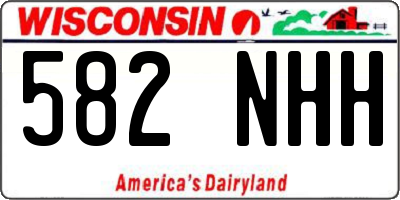WI license plate 582NHH
