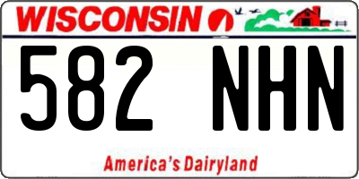 WI license plate 582NHN