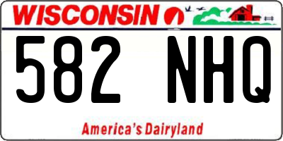 WI license plate 582NHQ