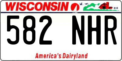 WI license plate 582NHR
