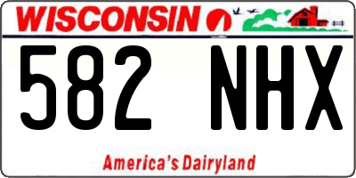 WI license plate 582NHX