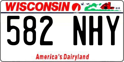 WI license plate 582NHY