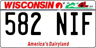 WI license plate 582NIF